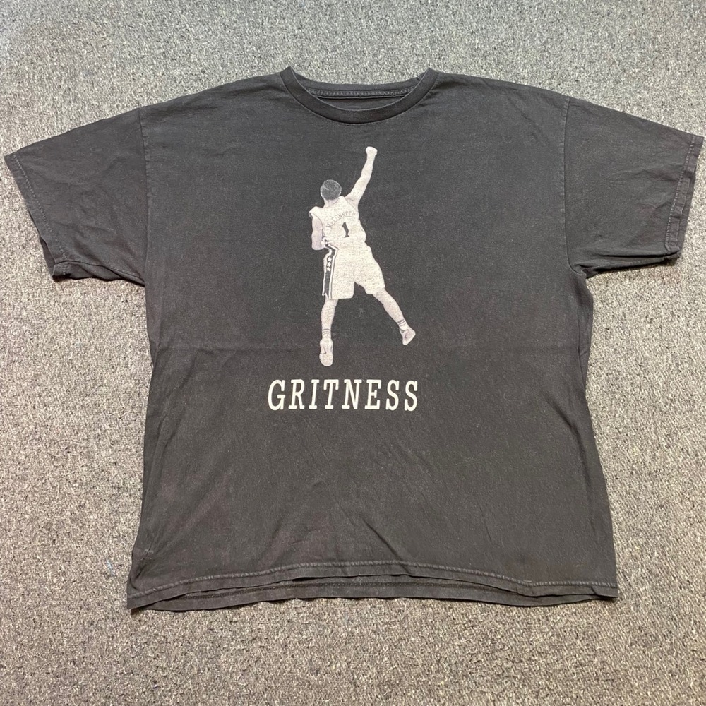 TeePublic TJ McConnell Gritness Sz XXL Mens Black Skater Basketball TShirt